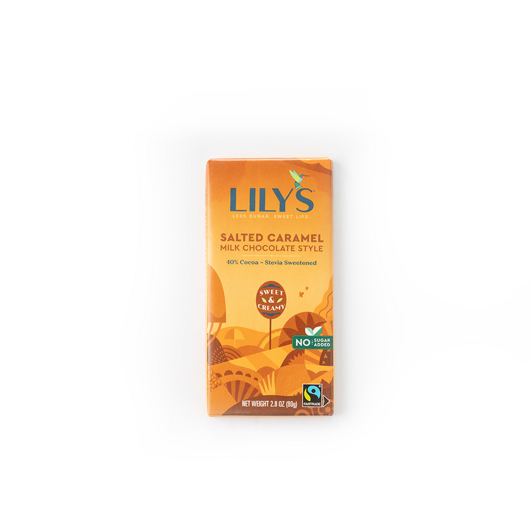 Lily's Salted Caramel Milk Chocolate Bar 40% Cocoa 80g – Healthy Options