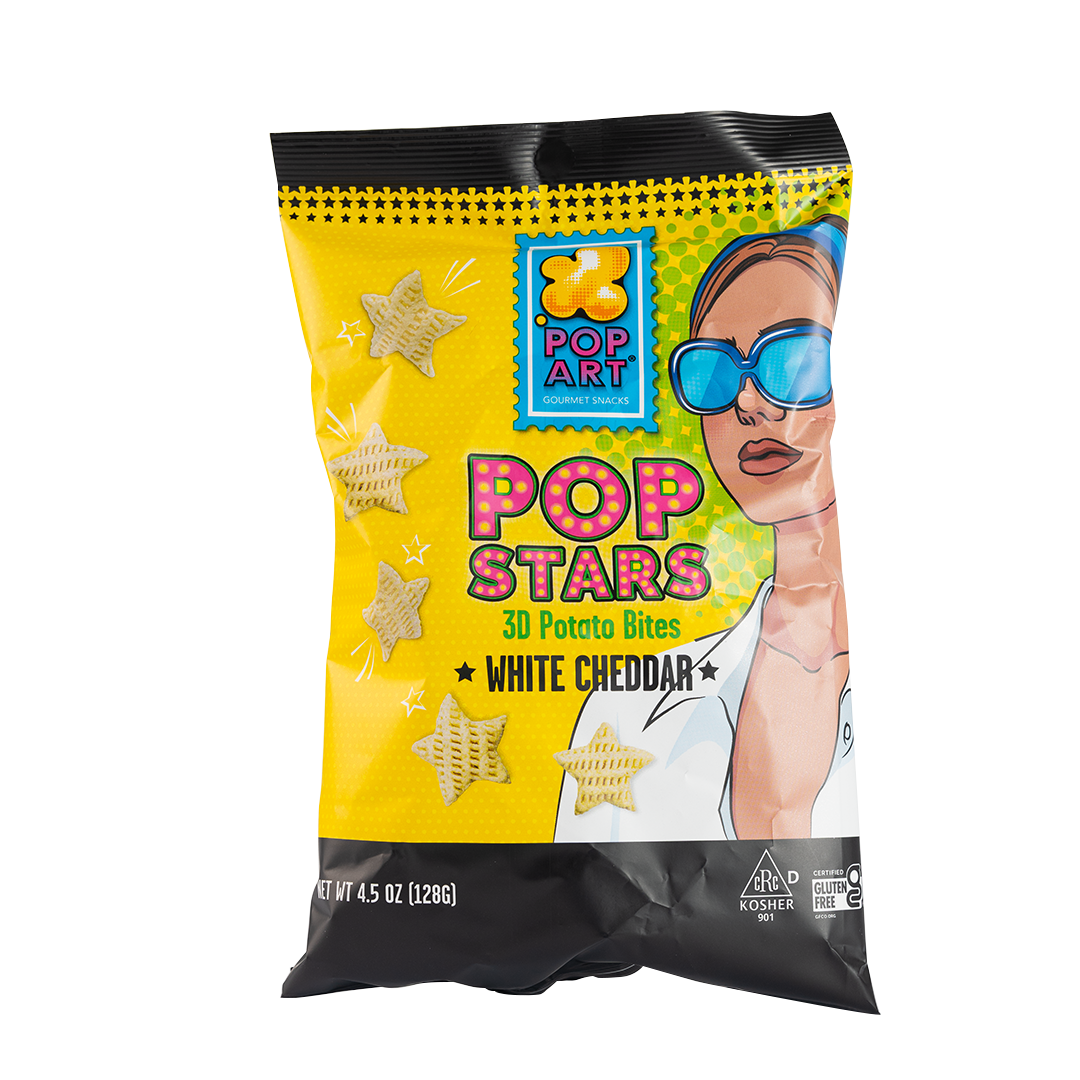 Pop Art Pop Stars White Cheddar Potato Bites 128g