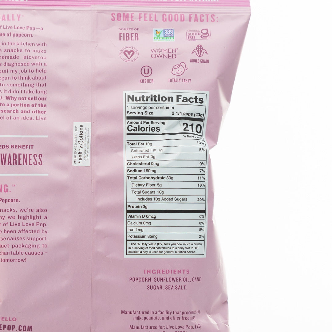 Live Love Pop Sweet and Salty Popcorn 42g