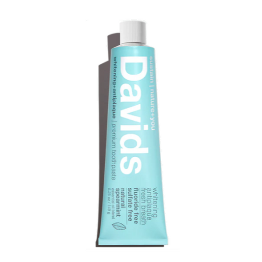 Davids Whitening Antiplaque Spearmint Fluoride Free Toothpaste 149g