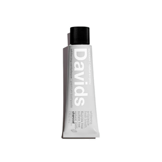 Davids Whitening Antiplaque Mint and Charcoal Fluoride Free Toothpaste 50g