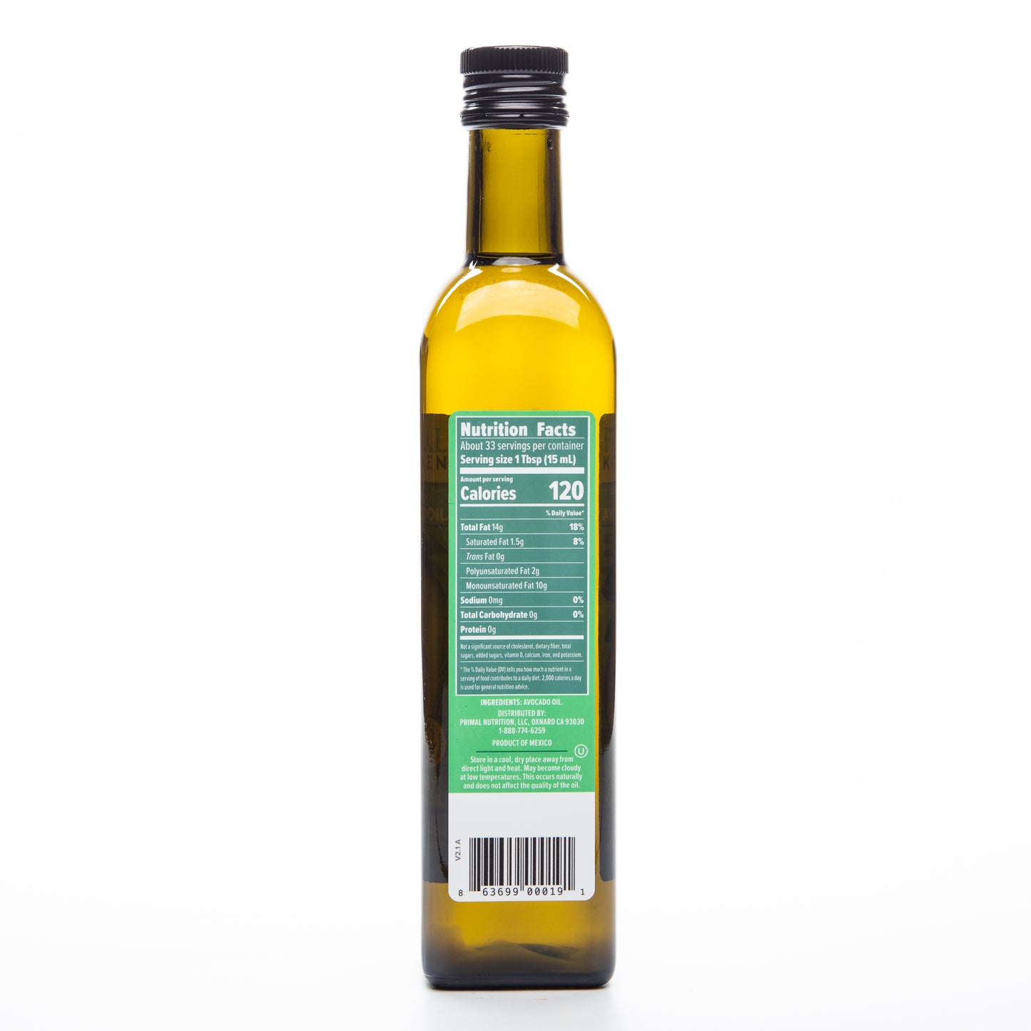 Primal Pure Organic Avocado Oil 500ml