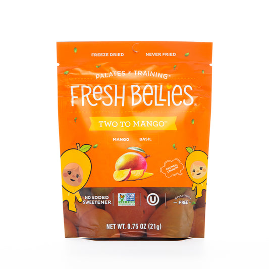 Fresh Bellies Two to Mango and Basil Freeze-Dried Snack 21g