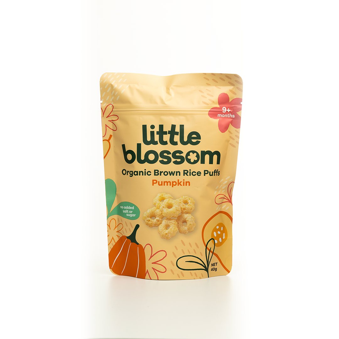 Little Blossom Organic Brown Rice Pumpkin Puffs 40g