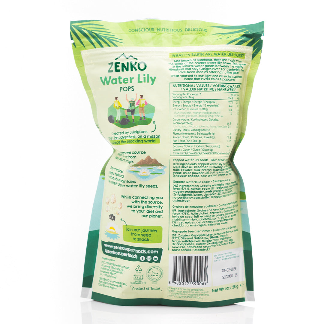 Zenko Super Foods Sour Cream and Onion Water Lily Pops 28g