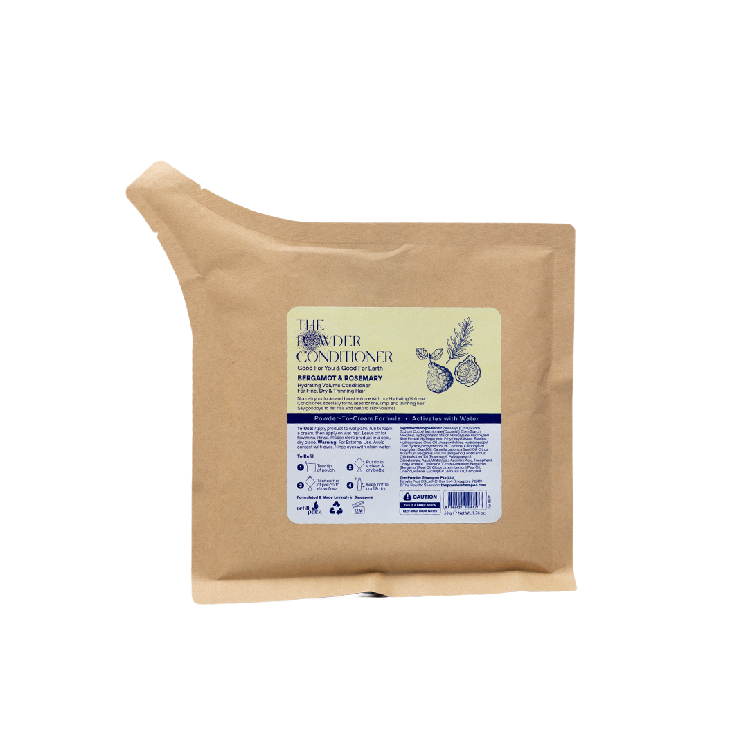 The Powder Conditioner Bergamot and Rosemary Hydrating for Fine Dry Thinning Hair Refill 50g