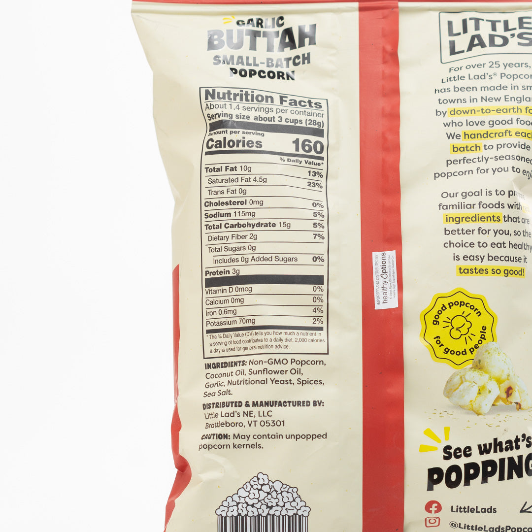Little Lad's Garlic Buttah Popcorn 39.7g