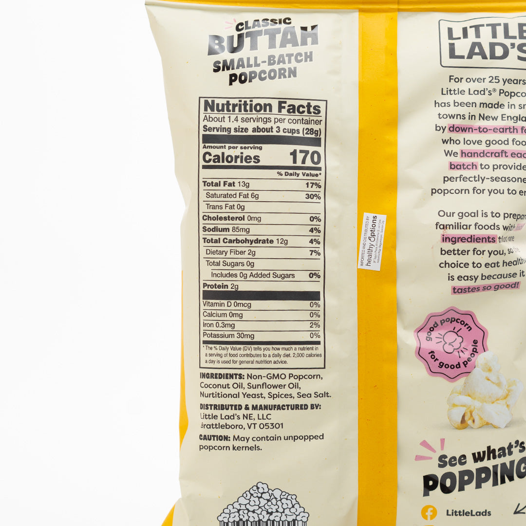 Little Lad's Classic Buttah Popcorn 39.7g