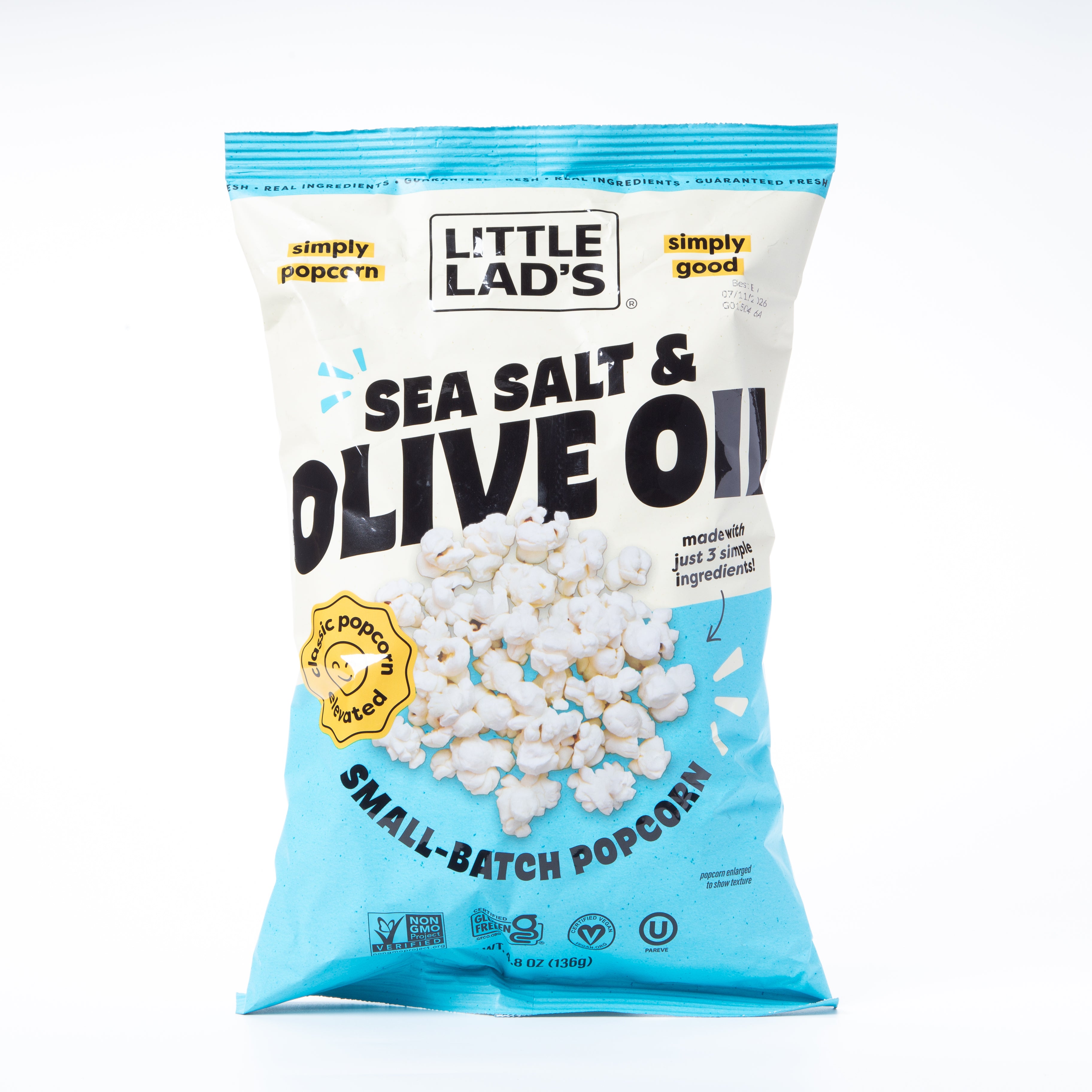 Little Lad's Sea Salt and Olive Oil Popcorn 136g – Healthy Options