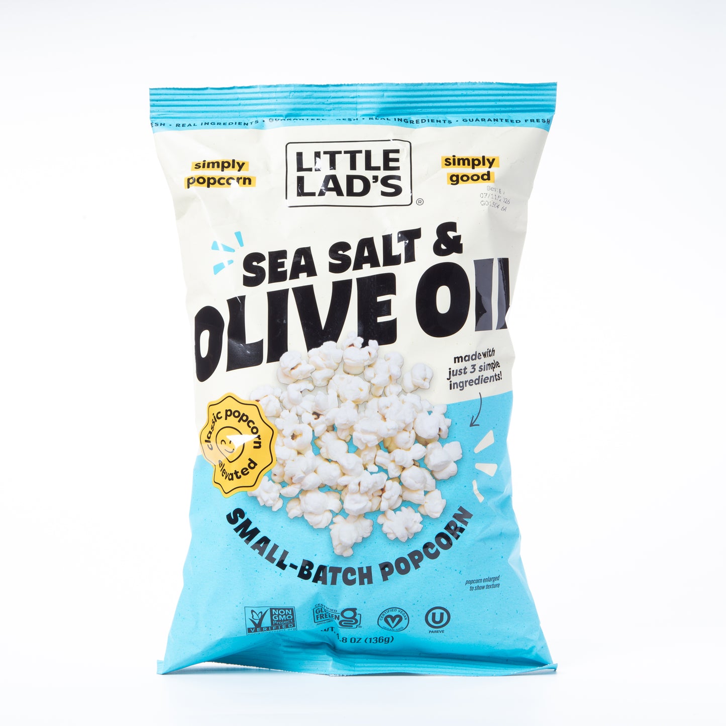 Little Lad's Sea Salt and Olive Oil Popcorn 136g