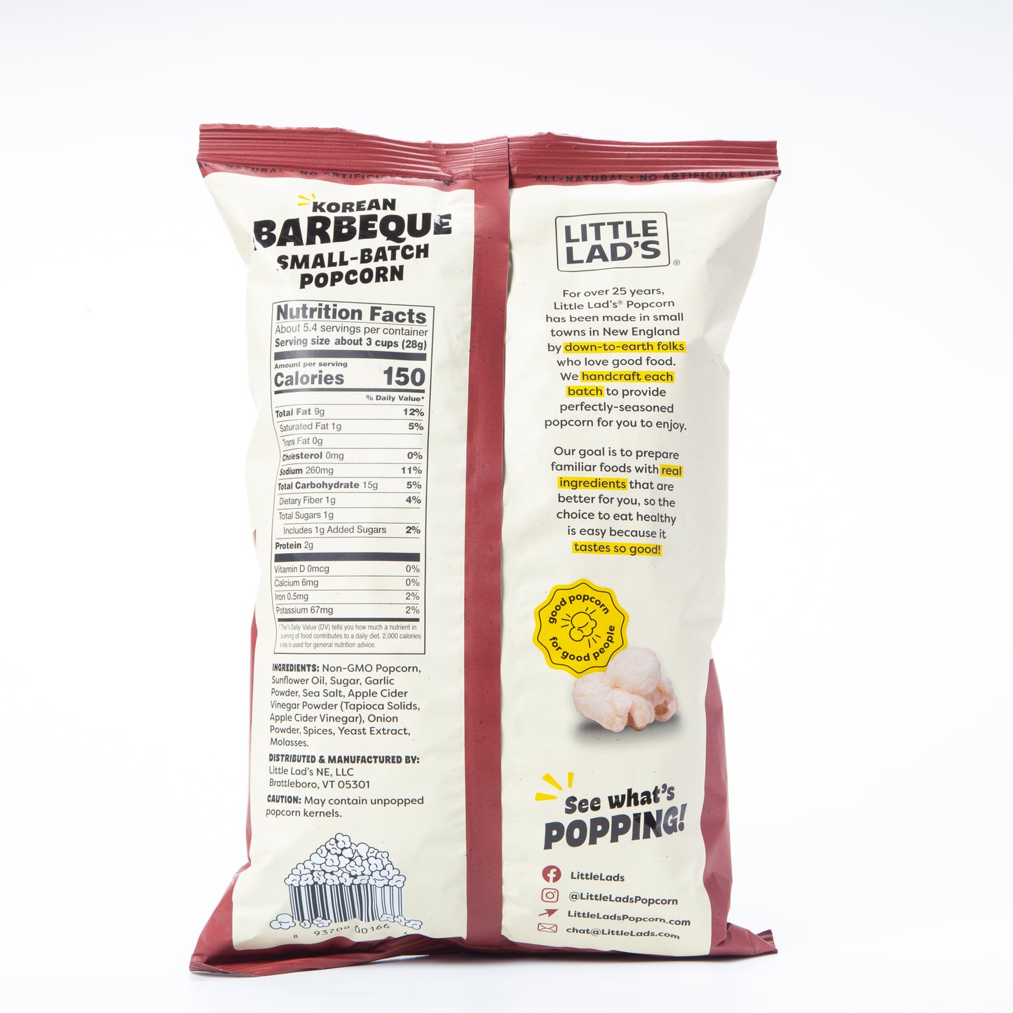 Little Lad's Korean Barbeque Popcorn 153g