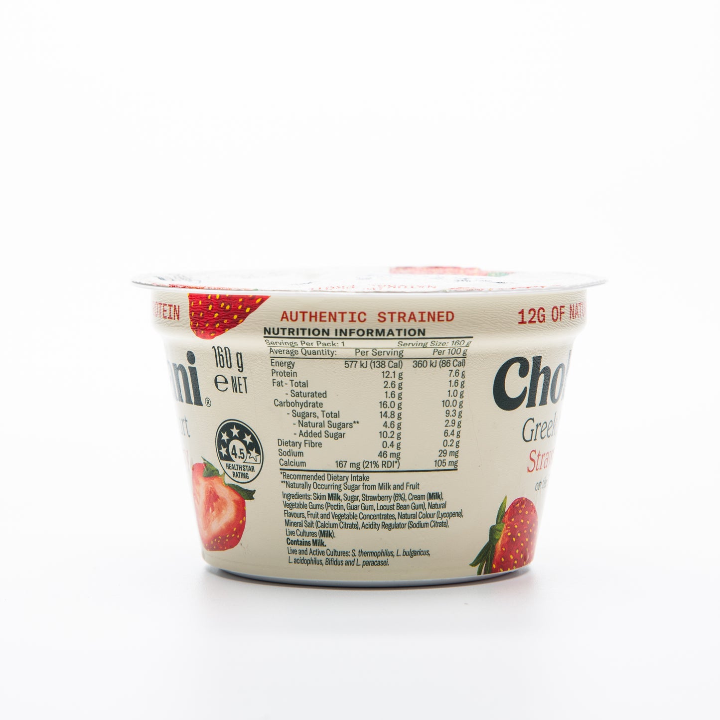 Chobani Strawberry on the Bottom Greek Yogurt 160g