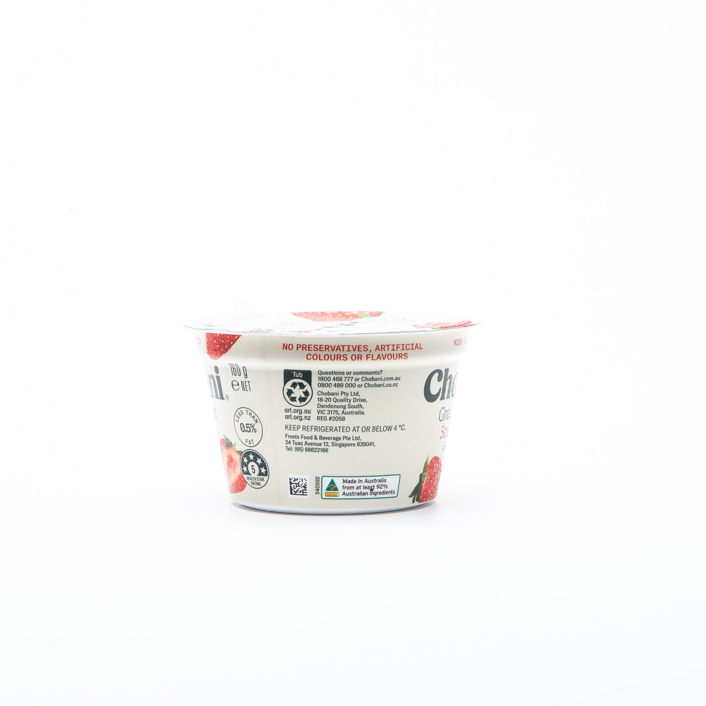 Chobani Strawberry on the Bottom Greek Yogurt 160g