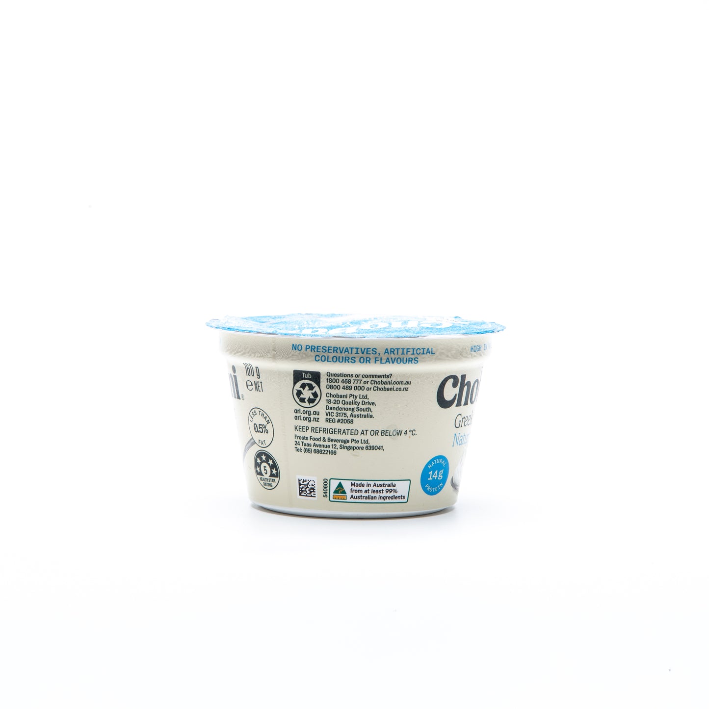 Chobani Natural Light Greek Yogurt 160g