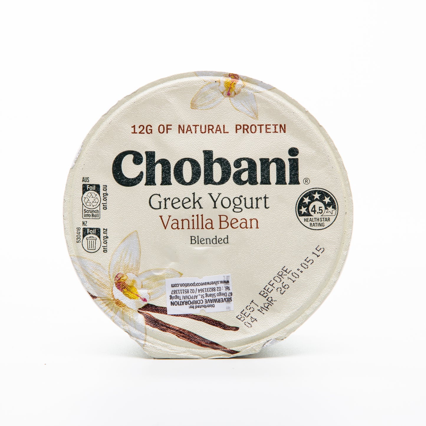Chobani Vanilla Bean Blended Greek Yogurt 160g