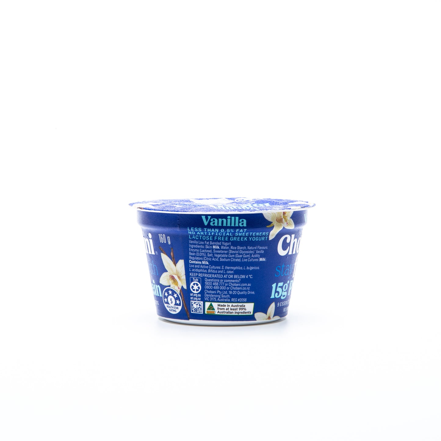 Chobani Vanilla Greek Yogurt Fit (15 g Protein) – 160 g