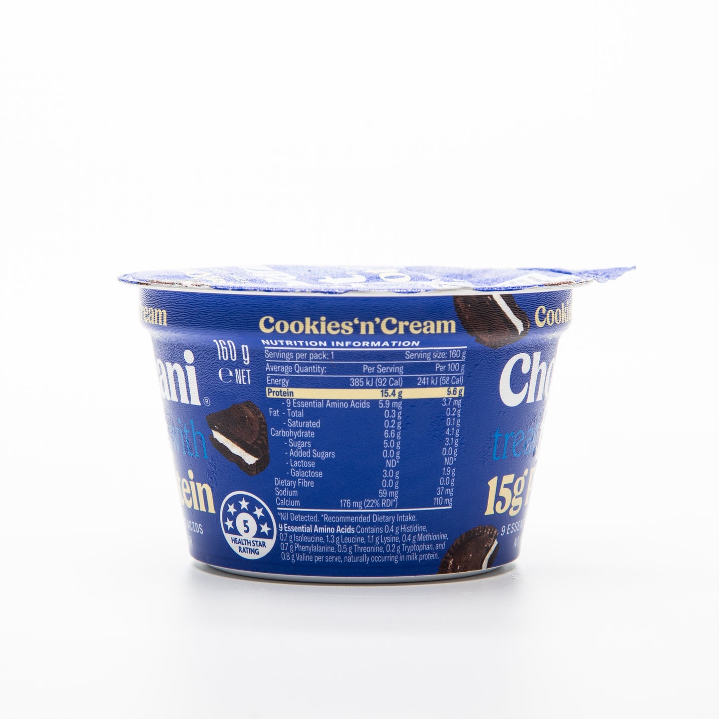 Chobani Cookies and Cream Greek Yogurt Fit (15 g Protein) – 160 g