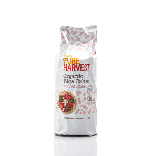 Pure Harvest Organic Rice Cakes Thin with Quinoa 150g