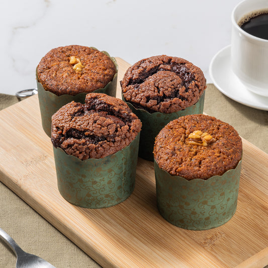 Gluten-Free Assorted Double Chocolate and Carrot Muffins  - 4 pcs