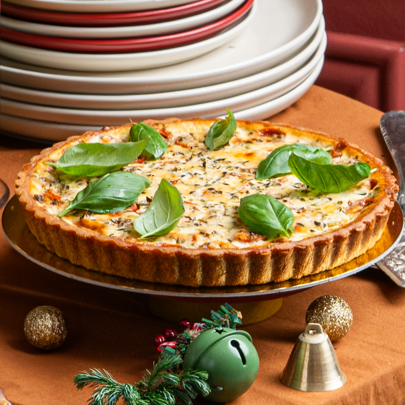 Roasted Tomato and Onion Quiche