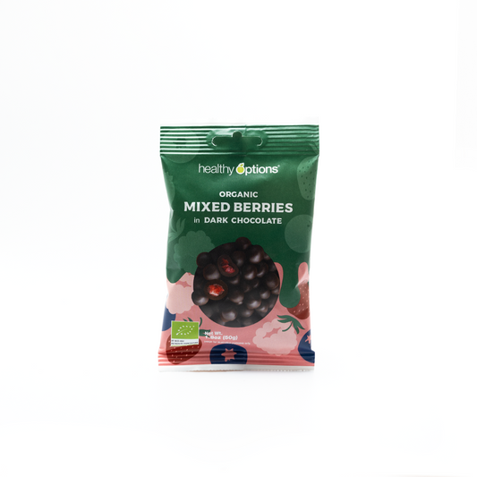 Healthy Options Organic Mixed Berries in Dark Chocolate 50g