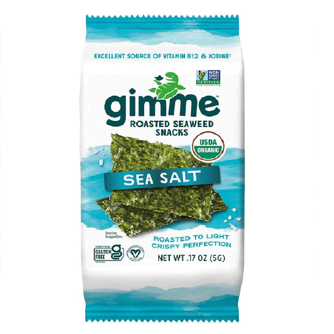 gimMe Organic Premium Roasted Sea Salt Seaweed 10g