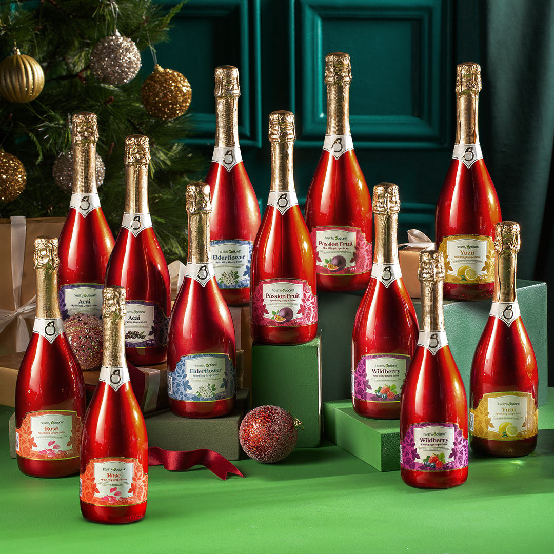 Healthy Options Assorted Sparkling Grape Juice 750ml (Box of 12)