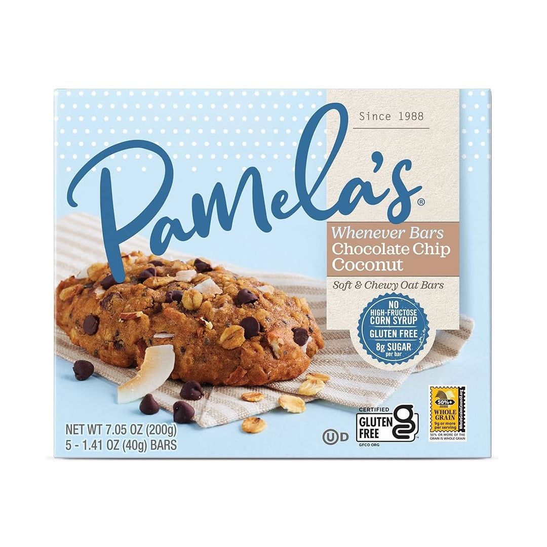 Pamela's Whenever Bars Oat Chocolate Chip Coconut 200g