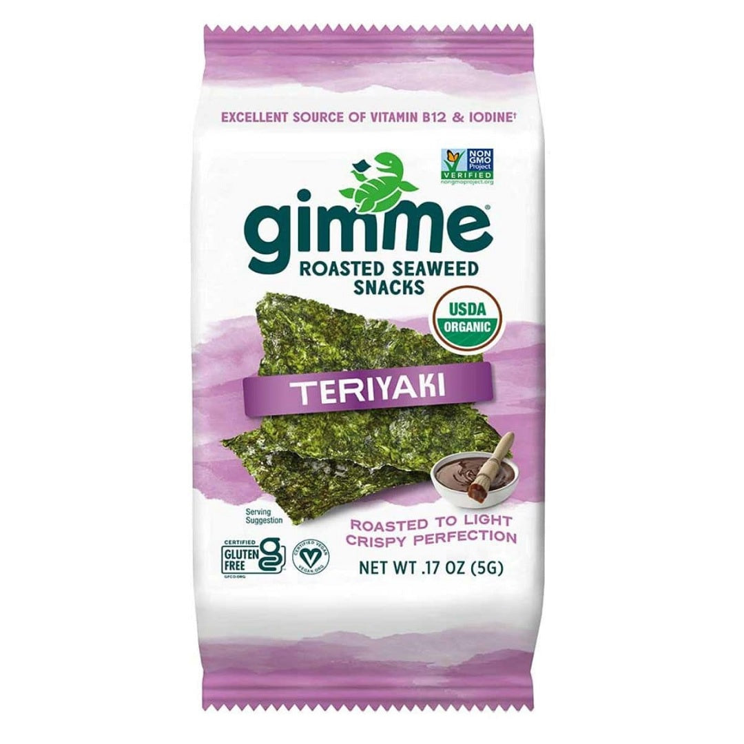 gimMe Organic Premium Roasted Teriyaki Seaweed 10g
