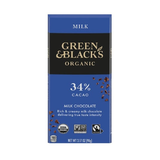 Green & Black's Organic Milk Chocolate 34% Cacao 90g