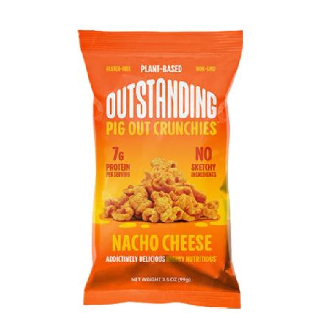 Pig Out Foods Pigless Pork Rinds Nacho Cheese 99g