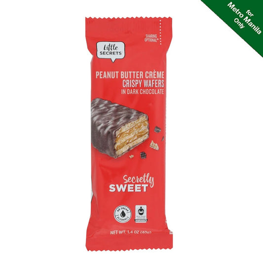 Little Secrets Crispy Wafers Peanut Butter in Dark Chocolate 40g