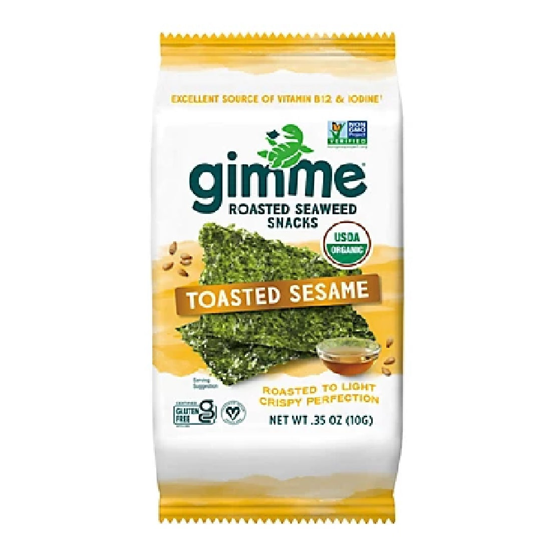 Gimme Organic Premium Roasted Toasted Sesame Seaweed 10g Healthy Options