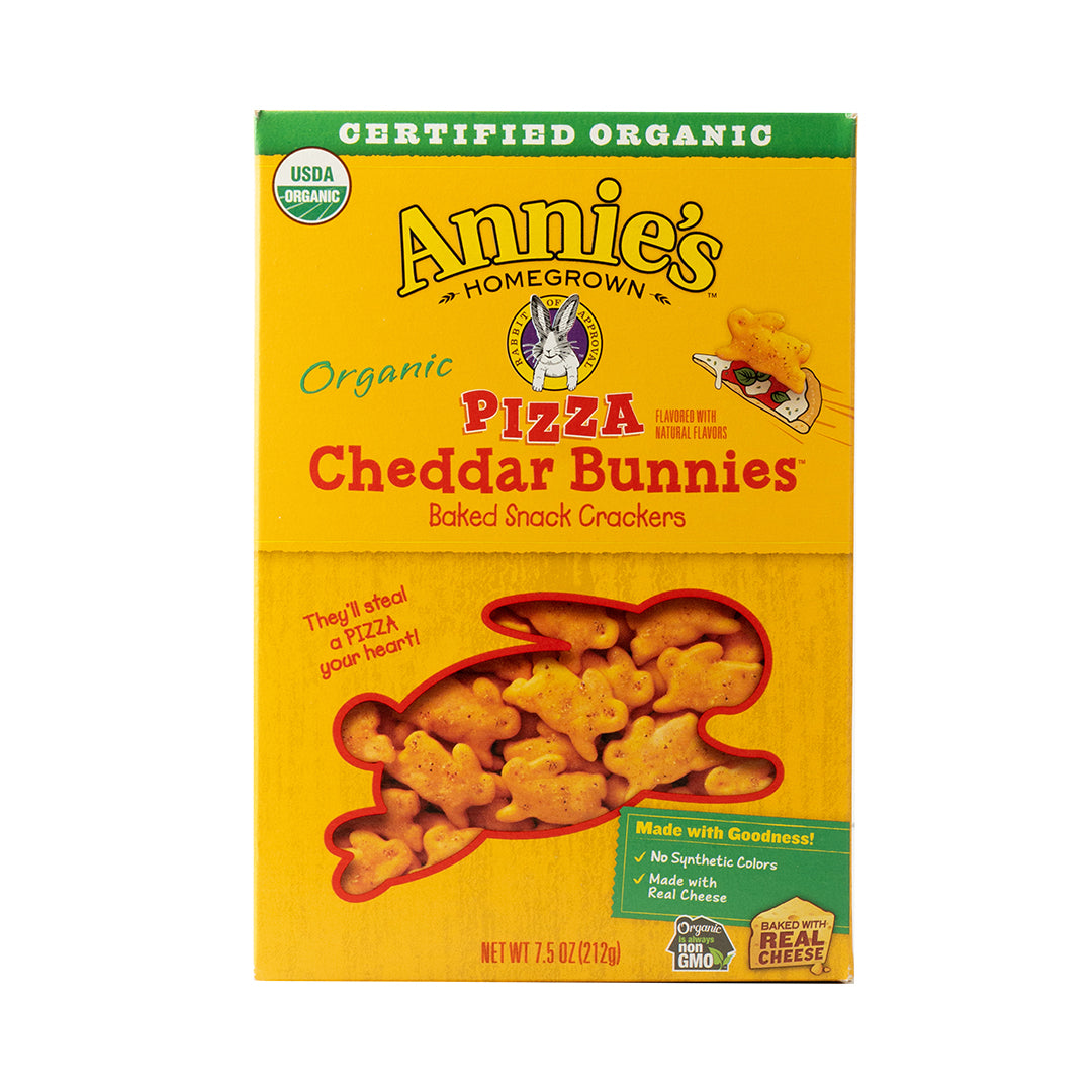 Annie's Organic Pizza Cheddar Bunnies Baked Snack Crackers 212g