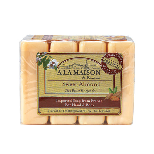 A La Maison Sweet Almond Bar Soap 396g