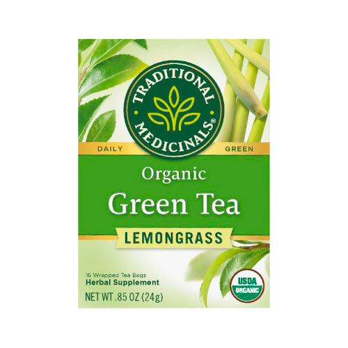 Traditional Medicinals Organic Green Tea with Lemongrass 16 Tea Bags
