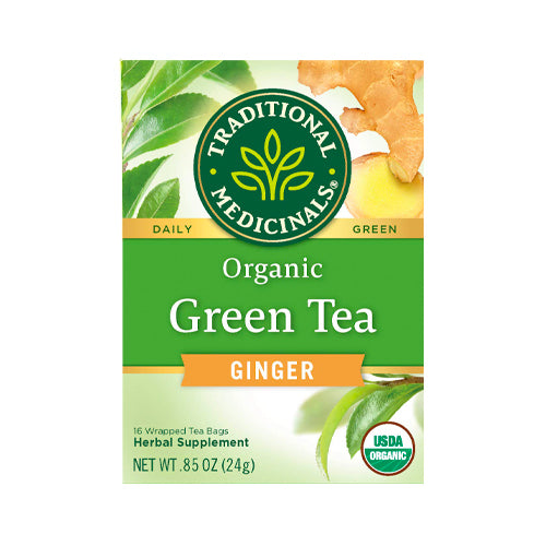 Traditional Medicinals Organic Green Tea with Ginger 16 Tea Bags