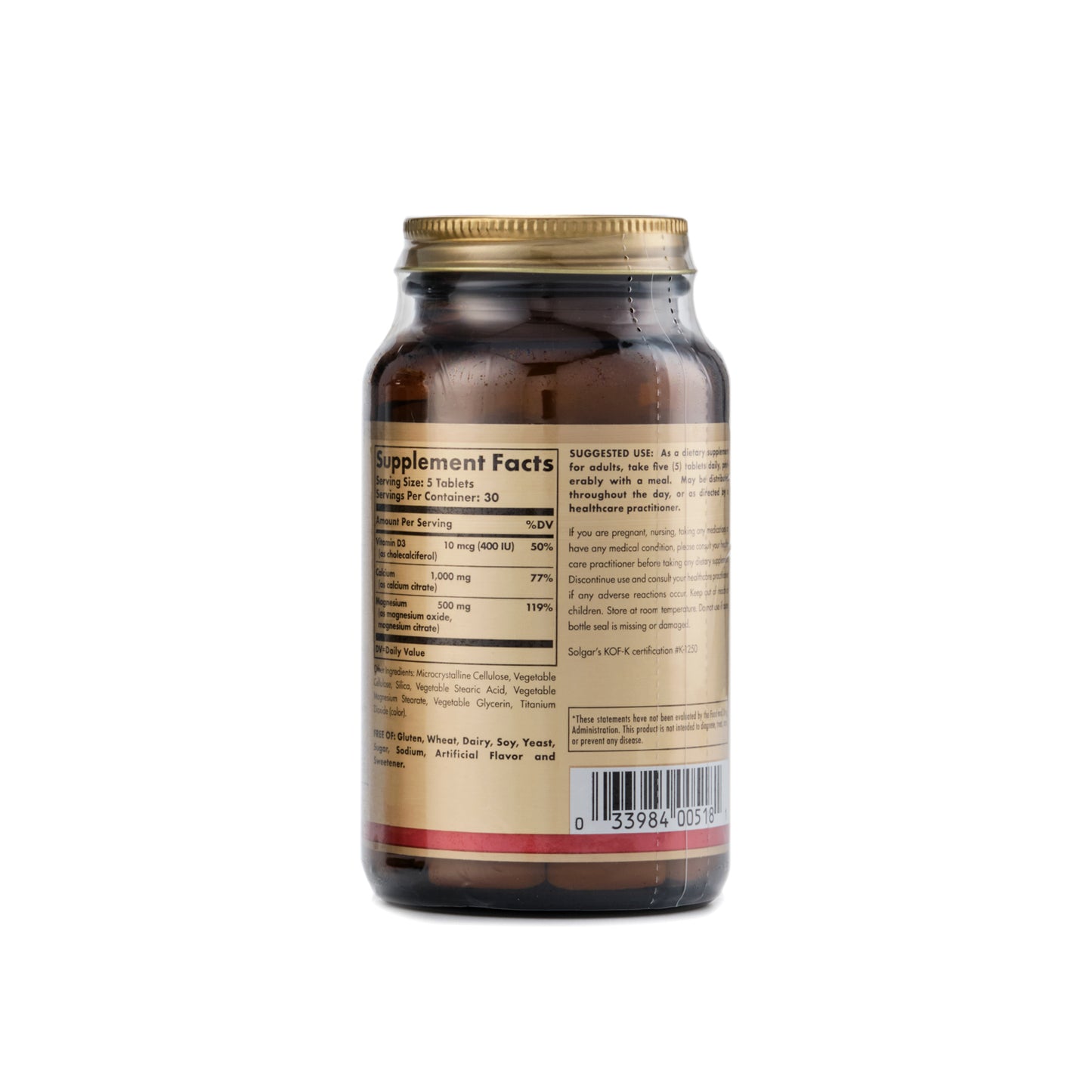 Solgar Calcium, Magnesium with Vitamin D3 150 Tablets