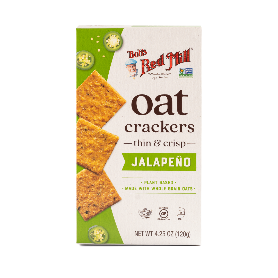 Bob's Red Mill Jalapeno Oat Crackers 120g