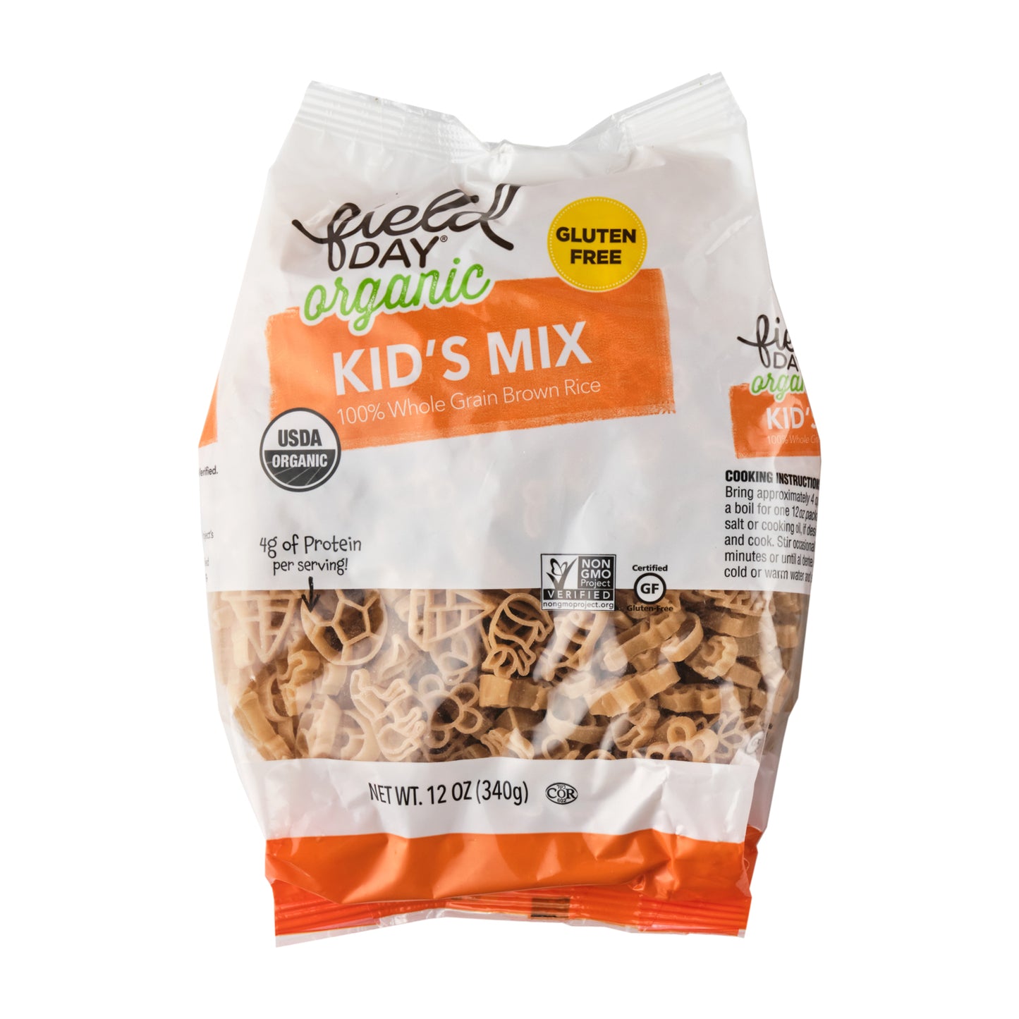 Field Day Organic Brown Rice Kid's Mix Pasta 340g