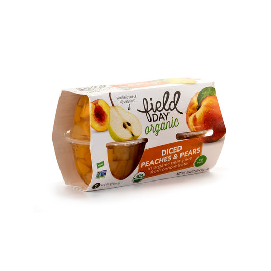 Field Day Organic Diced Peaches & Pears 454g