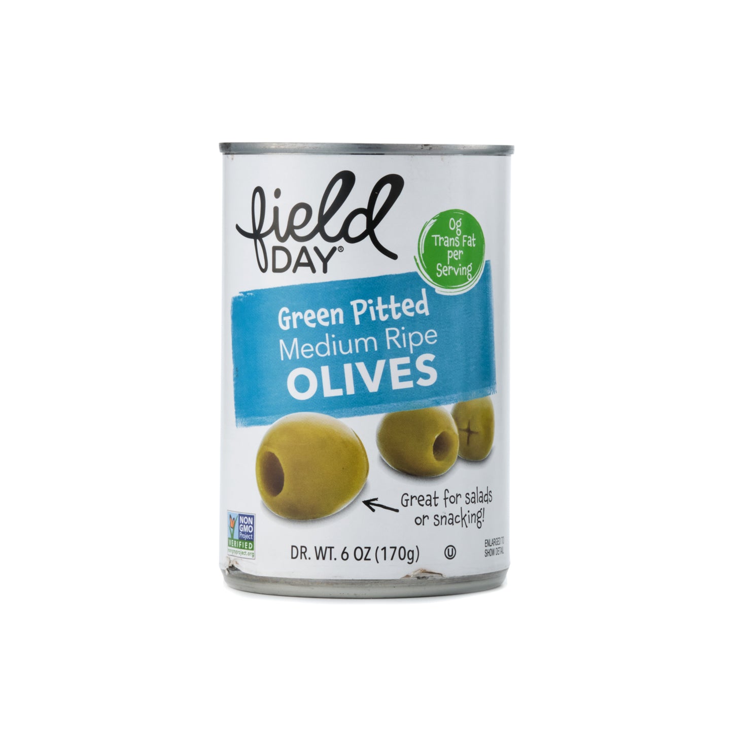 Field Day Green Pitted California Medium Ripe Olives 170g
