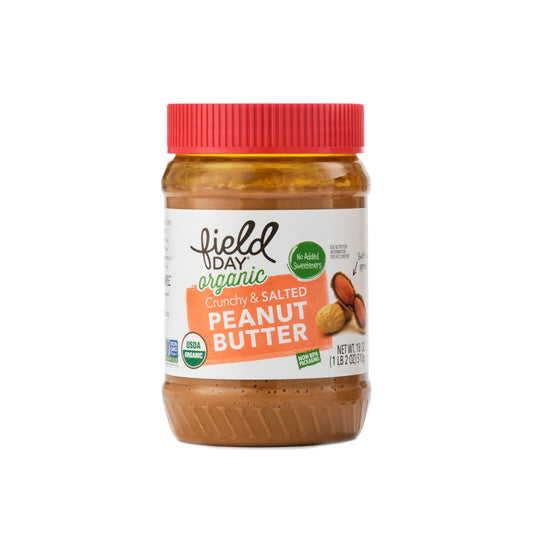 Field Day Organic Crunchy & Salted Peanut Butter 510g