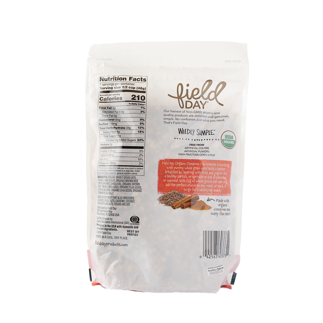 Field Day Organic Cinnamon Flax Granola 340g