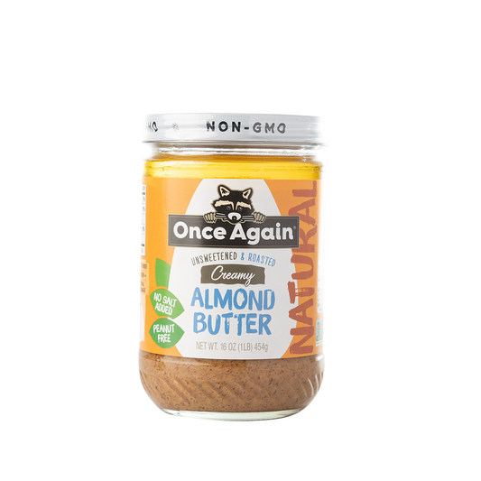 Once Again Unsweetened & Roasted Creamy Almond Butter 454g
