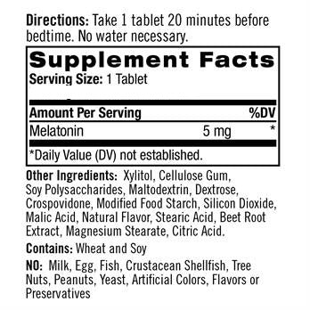 Natrol Melatonin 5mg Fast Dissolve Strawberry Flavor 90 Tablets