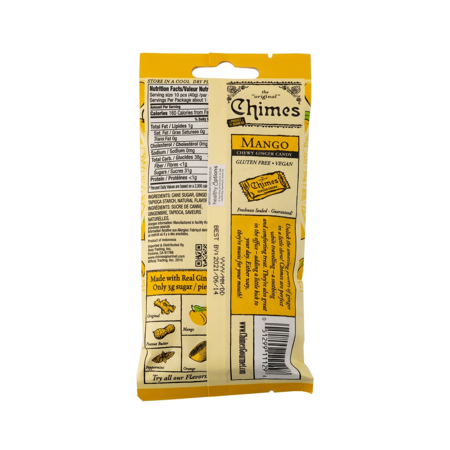 Chimes Mango Ginger Chews 42.5g