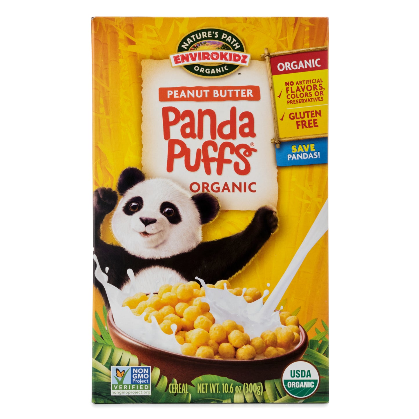 Envirokidz Organic Peanut Butter Panda Puffs 300g