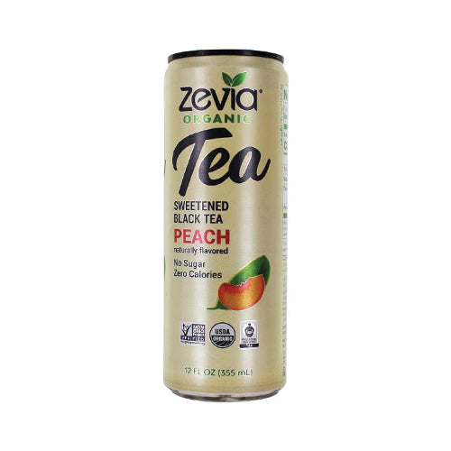 Zevia Organic Sweetened Black Tea Peach 355mL