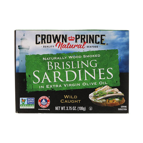 Crown Prince Brisling Sardines in Extra Virgin Olive Oil 106g